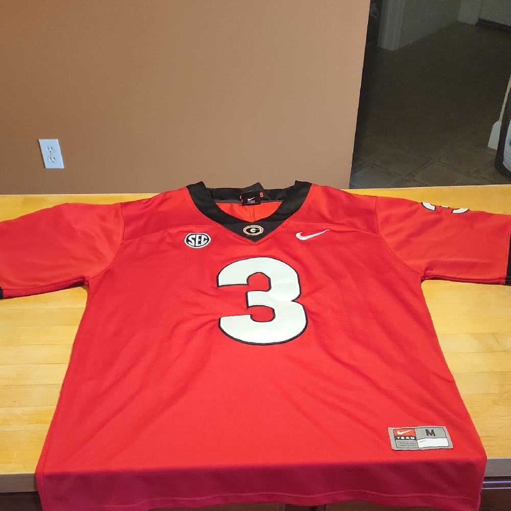 University Of Georgia Nike Red Jersey with Number 3 Gurley II Sewn On Letters
